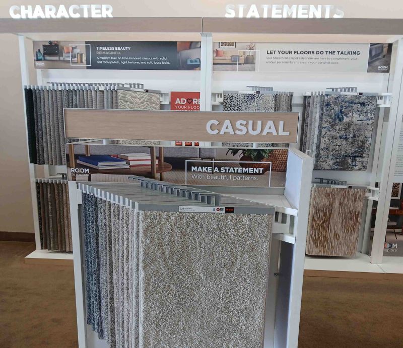 Character Statements and Casual Carpet Displays at Karen's Carpetmax 